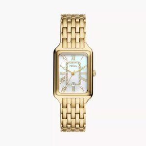 Fossil Raquel Three-Hand Date Gold-Tone Stainless Steel Watch